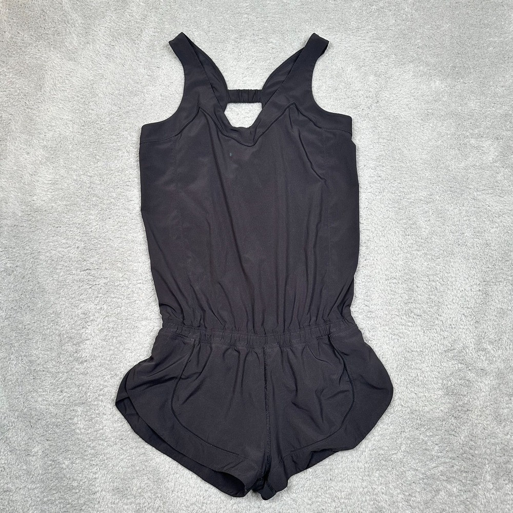 Lululemon Athletica Women's Speedy Runsie Sleeveless Shorts‎ Romper Size 2 Black
